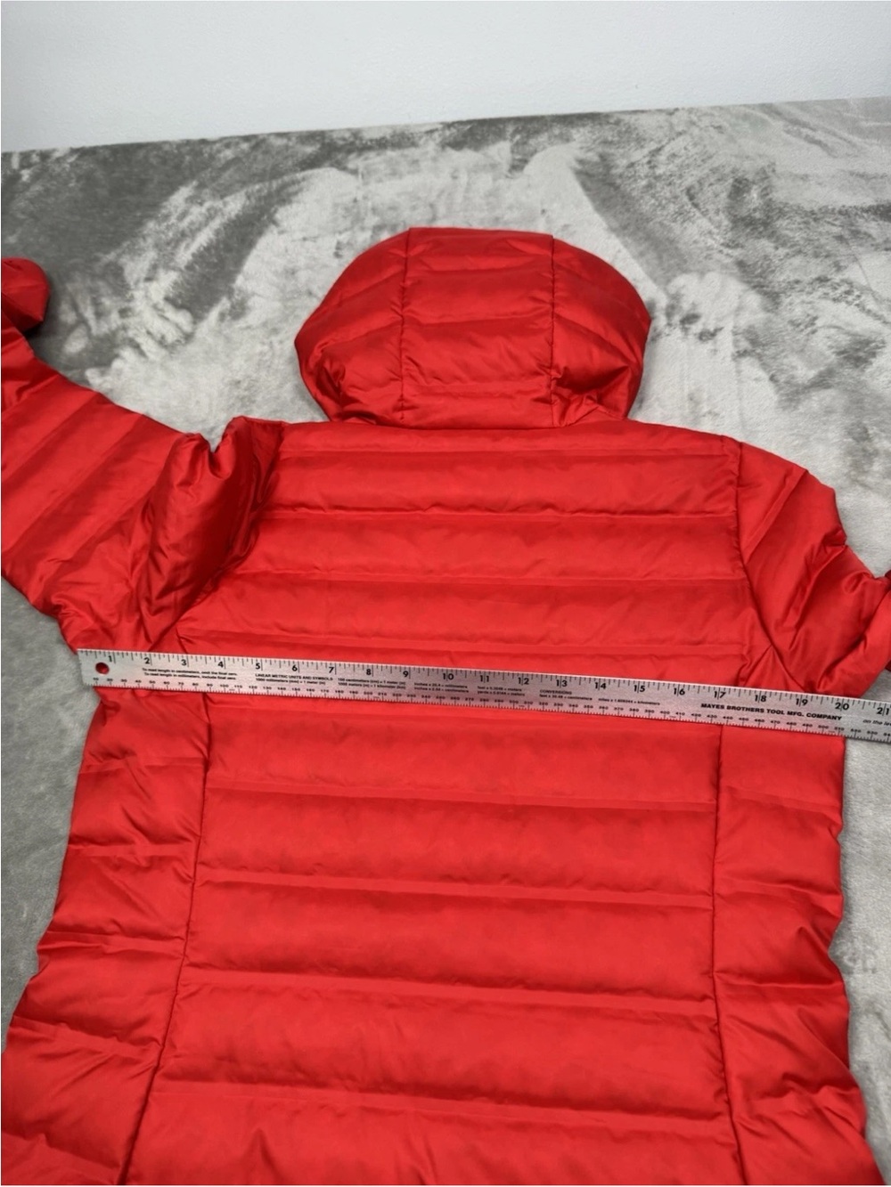 PRE OWNED Columbia LAKE 22 DOWN WOMEN'S MEDIUM LONG Red Hooded Puffer Jacket - Picture 14 of 15